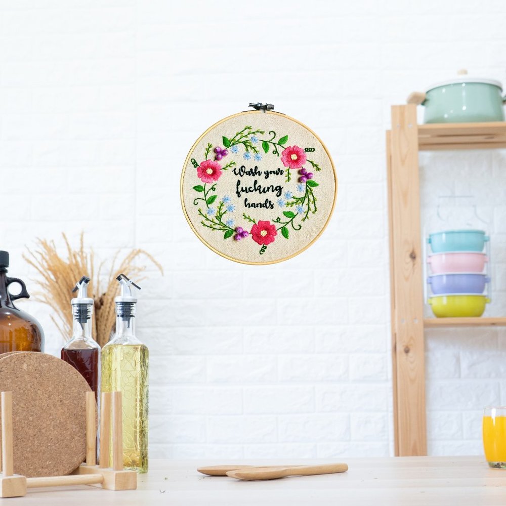 Stamped funny embroidery DIY Kit for beginners - Picture 8 of 9